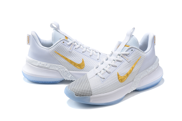 Nike LeBron Ambassador 13 White Gold Shoes